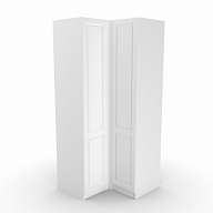 Шкаф угловой распашной , классический стиль, МДФ распашные резные двери, 2200х980х996х550