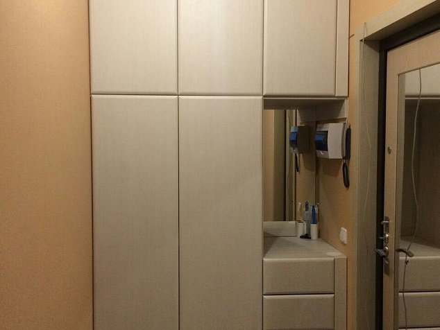 Шкаф встроенный с распашными дверями в прихожую