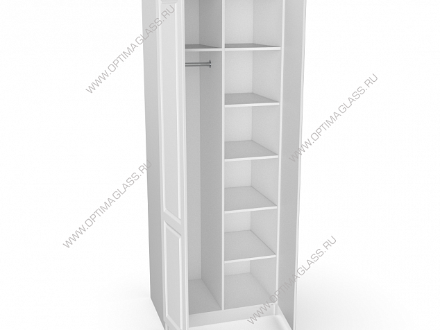 Шкаф для одежды Классик, штанга, 5 полок, современный стиль, 2200х800х550