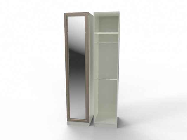 Шкаф классичкеский стиль, МДФ распашные резные двери зеркало, модуль ш3 2400х500х600