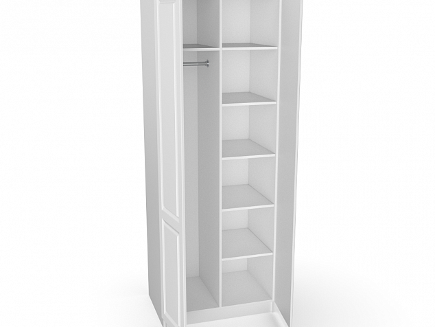 Шкаф для одежды Классик, штанга, 5 полок, современный стиль, 2200х800х550