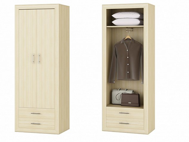 Шкаф для одежды два ящика "Оптима" дуб сонома