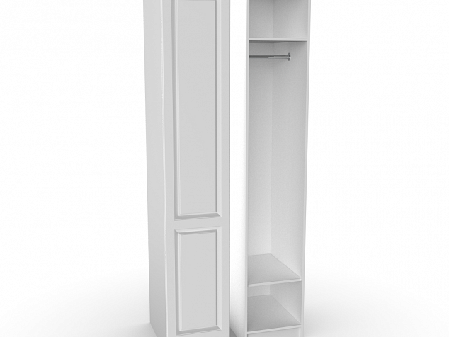 Шкаф для одежды Классик, штанга, 2 полки, современный стиль, 2200х400х550