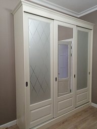 Двери для шкафа ромбы зеркальные, фацет или пескоструйный рисунок
